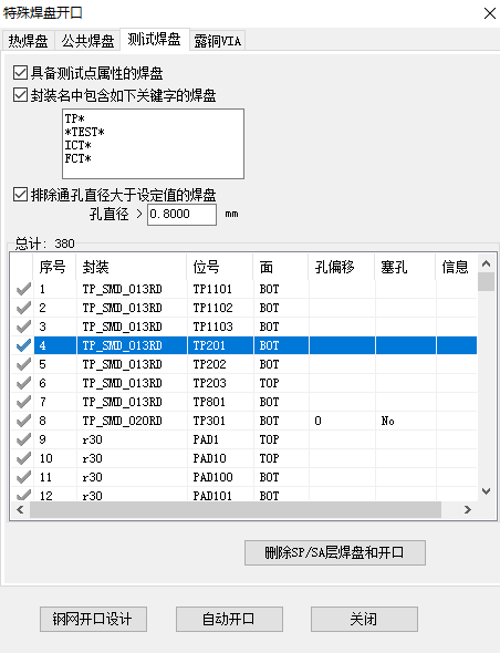 特殊焊盘处理